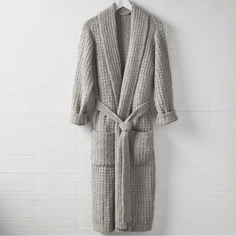RARE Potterybarn Cozy Waffle Robe grey